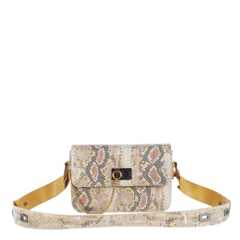 Bolsa Briefcase Cloe Look Animal Skin color Amarillo Ocre