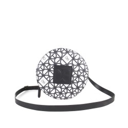 Bolsa Crossbody Circular Estampado Geométrico color Blanco