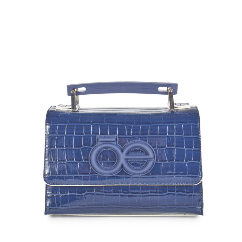 Bolsa Briefcase Cloe Look Animal Skin color Azul Marino