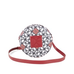Bolsa Crossbody Circular Estampado Geométrico color Rojo