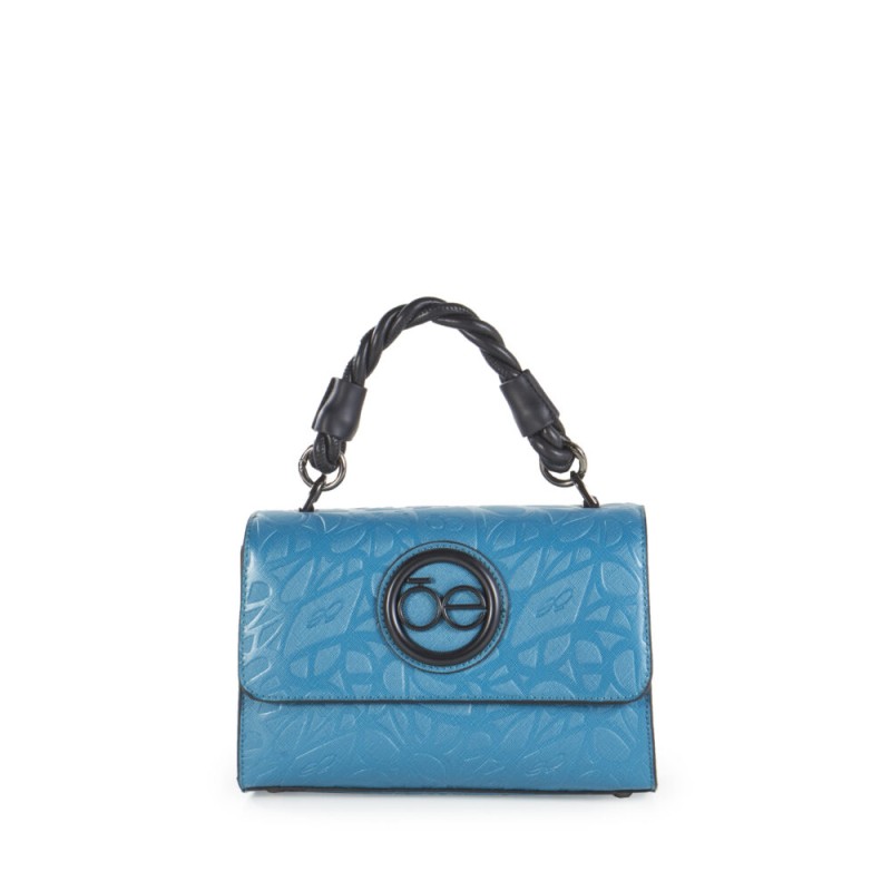 Bolsa Briefcase Cloe Maneral Trenzado color Azul Turquesa