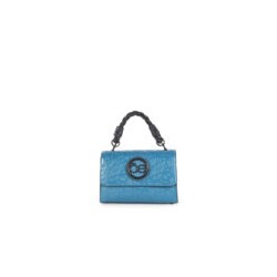 Bolsa Briefcase Cloe Maneral Trenzado color Azul Turquesa