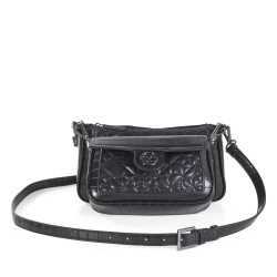 Bolsa Crossbody Cloe 2 en 1 Look Animal Skin color Negro