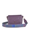 Bolsa Crossbody Cloe Troquelado a Rombos color Morado