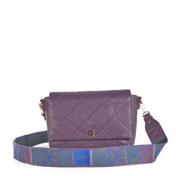 Bolsa Crossbody Cloe Troquelado a Rombos color Morado