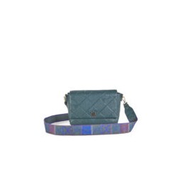 Bolsa Crossbody Cloe Troquelado a Rombos color Verde Petróleo