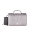 Bolsa Briefcase Look Metálico con Monedero color Inox