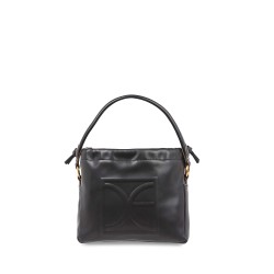 Bolsa Crossbody con Jaretas color Negro