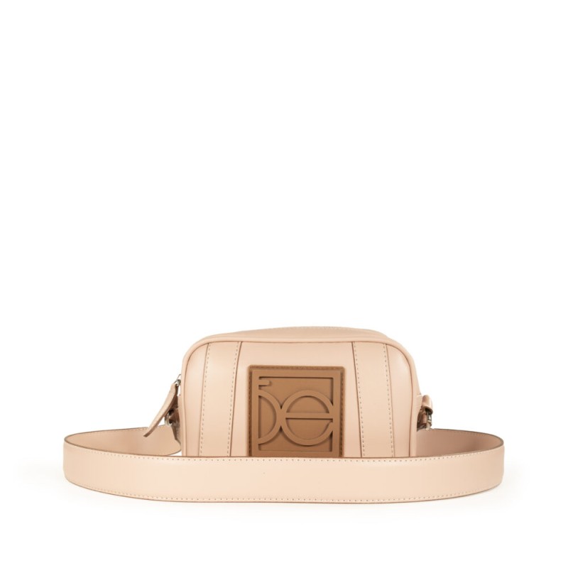 Bolsa Crossbody con Maxi Rubber color Nude