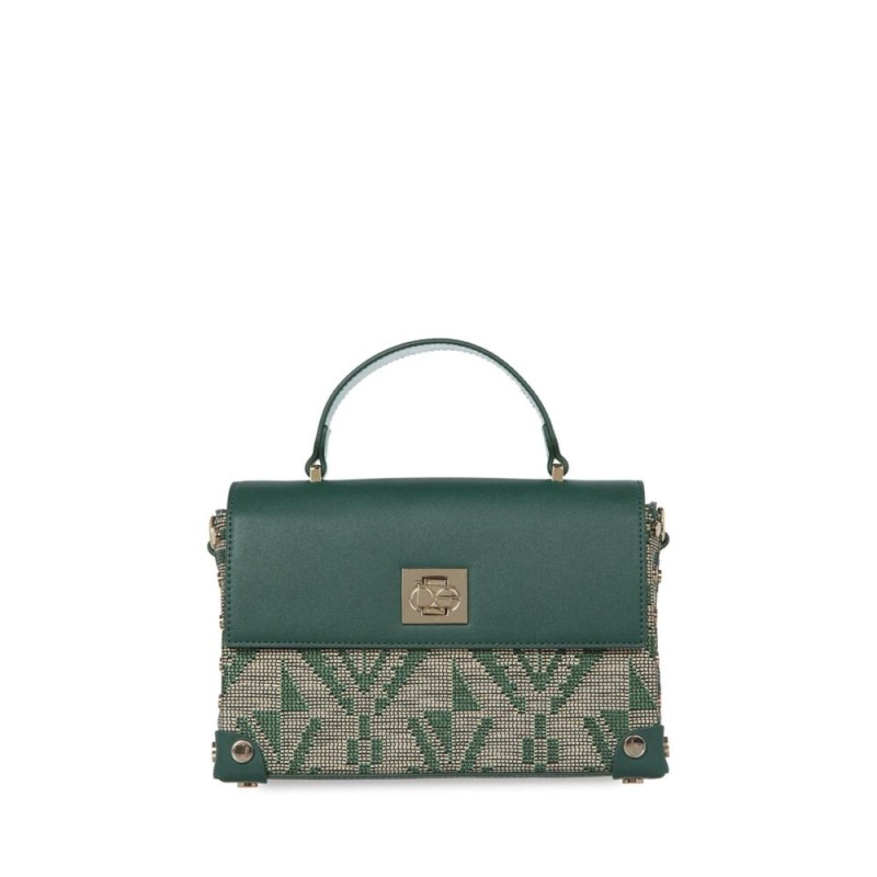 Bolsa Briefcase Rafia Mediano color Verde