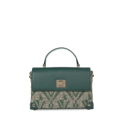 Bolsa Briefcase Rafia Mediano color Verde