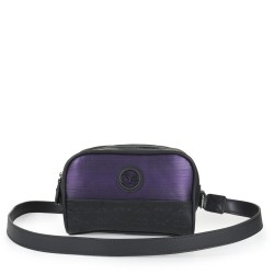 Bolsa Crossbody Doble Cierre Monograma Troquelado color Morado