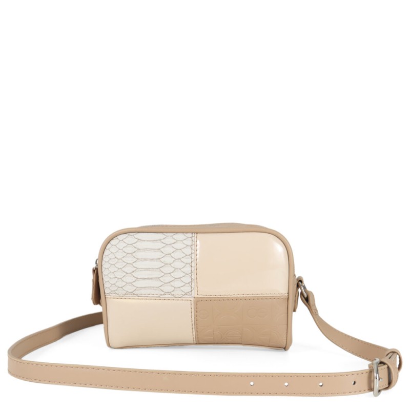 Bolsa Crossbody Dos Compartimentos color Nude