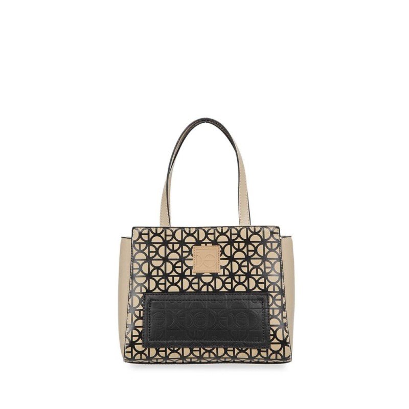 Bolsa Cloe Satchel Monograma Estampado color Beige