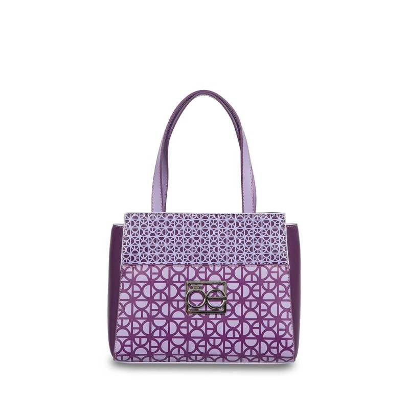 Bolsa Cloe Satchel Monograma Estampado color Morado
