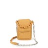 Bolsa Crossbody Look Animal Skin Cadena Acrílica color Naranja