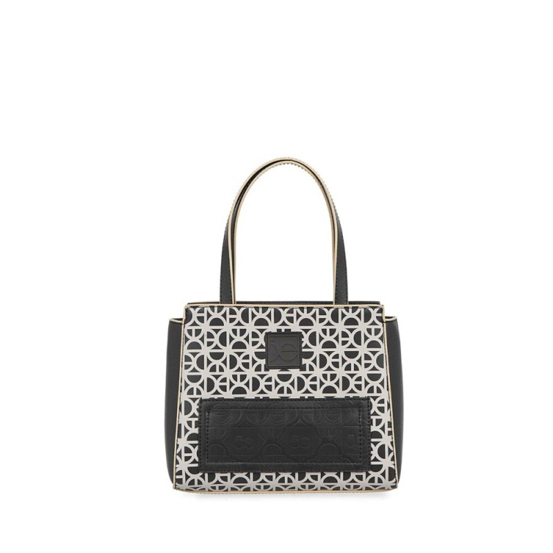 Bolsa Cloe Satchel Monograma Estampado color Negro