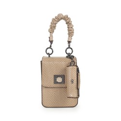 Bolsa Crossbody Look Animal Skin color Camel
