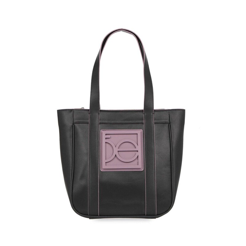 Bolsa Cloe Tote con Maxi Rubber color Negro