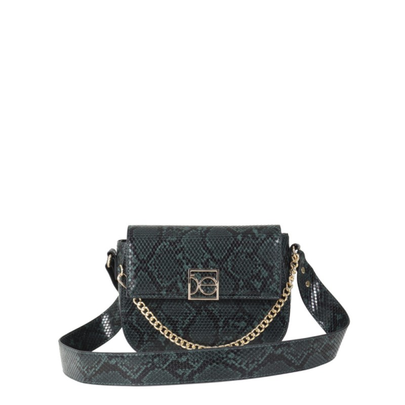 Bolsa Crossbody Look Animal Skin color Verde