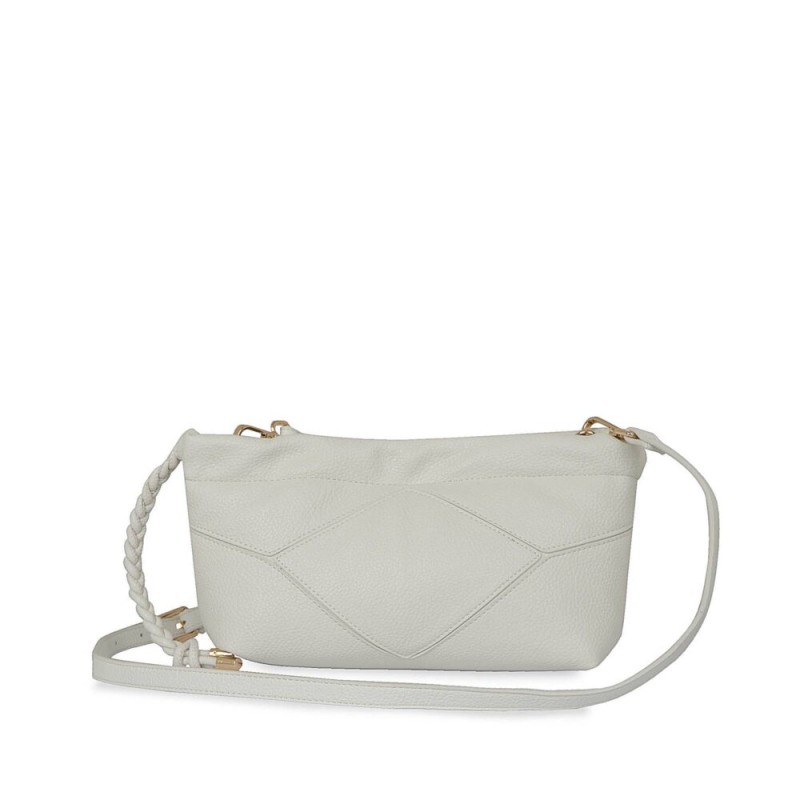 Bolsa Crossbody Maneral de Cadena color Blanco