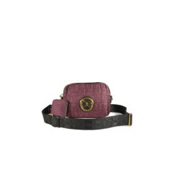 Bolsa Crossbody Material Reciclado con Monedero color Rojo Tinto