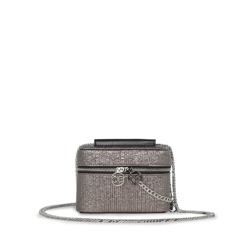 Bolsa Crossbody Metálico color Inox
