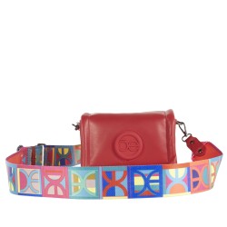 Bolsa Crossbody Acolchada Material Reciclado color Rojo