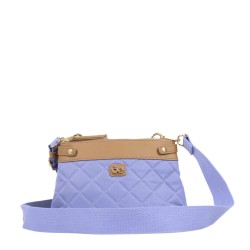 Bolsa Crossbody Plegable  Acolchado a Rombos color Azul