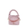 Bolsa Drawstring Textil Maneral Trenzado color Rosa
