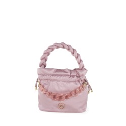Bolsa Drawstring Textil Maneral Trenzado color Rosa
