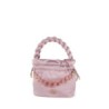 Bolsa Drawstring Textil Maneral Trenzado color Rosa
