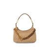 Bolsa Hobo Textil Acolchada a Rombos color Camel