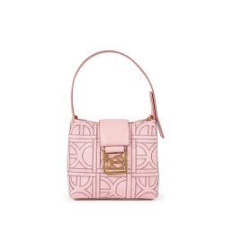 Bolsa Hobo Textil Monograma Bordado color Rosa