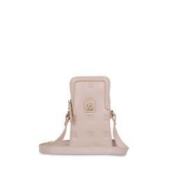 Bolsa Porta Celular Monograma Troquelado color Nude