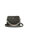 Bolsa Satchel Acolchada Cadena Chunky color Negro