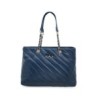 Bolsa Satchel Acolchada Maneral en Cadena color Azul Marino