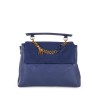 Bolsa Satchel Aplicación Cadena color Azul Marino