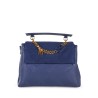 Bolsa Satchel Aplicación Cadena color Azul Marino