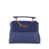 Bolsa Satchel Aplicación Cadena color Azul Marino