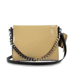 Bolsa Satchel Charol con Monedero color Beige