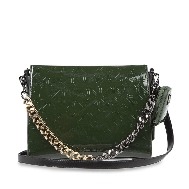 Bolsa Satchel Charol con Monedero color Verde