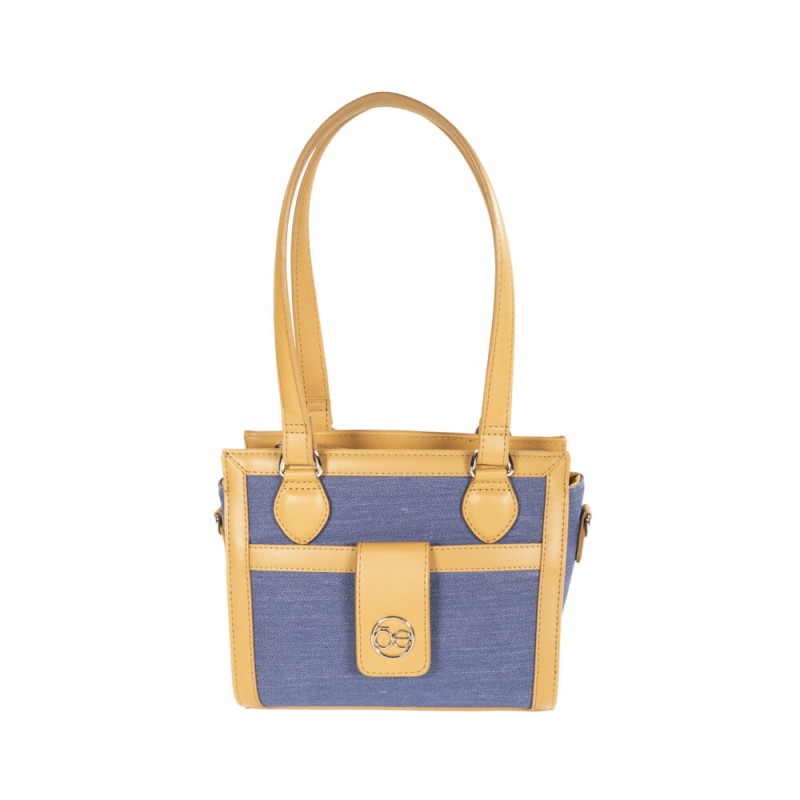Bolsa Satchel Chica Textil color Azul