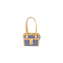 Bolsa Satchel Chica Textil color Azul