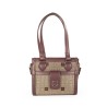 Bolsa Satchel Chica Textil color Café