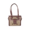 Bolsa Satchel Chica Textil color Café