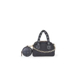 Bolsa Satchel Chica Textil con Monedero color Negro