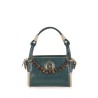 Bolsa Satchel Cloe Cadena Acrílica Carey color Verde