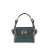 Bolsa Satchel Cloe Cadena Acrílica Carey color Verde