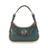 Bolsa Satchel Cloe Cadena Acrílica Carey color Verde